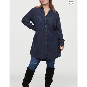 HM+ Dark Denim Shirt Dress